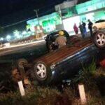 VÍDEO: Carro capota após acidente envolvendo três veículos em Ribas do Rio Pardo