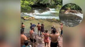sucuri banhistas balneario