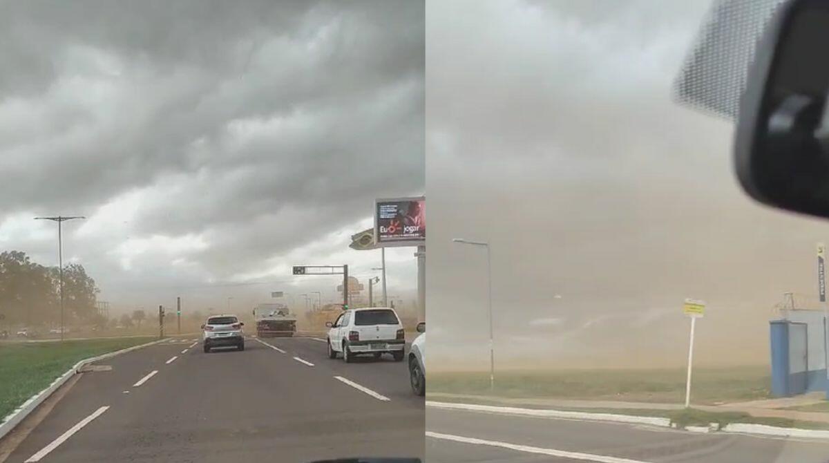 tempestade areia poeira em campo grande