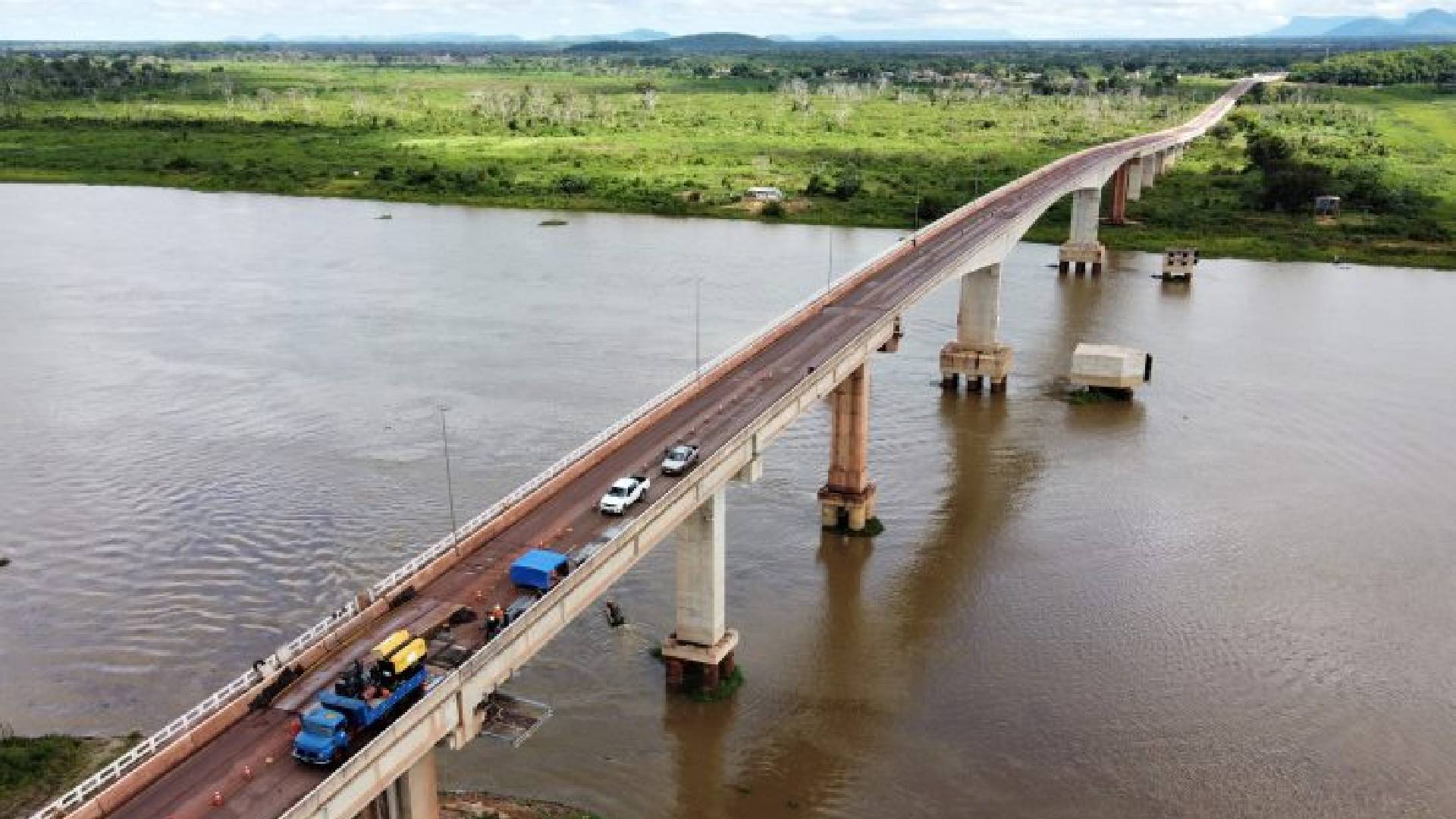 Ponte sobre o Rio Paraguai em Corumbá será interditada para segunda etapa de concretagem