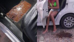 passageira derrama feijoada uber motorista carro aplicativo