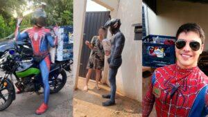 entregador homem aranha campo grande