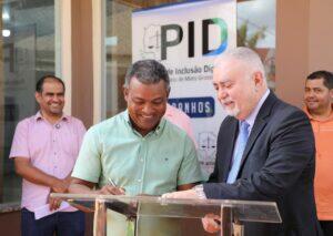 Inauguração do Ponto de Inclusão Digital em Paranhos (Reprodução, TJMS)