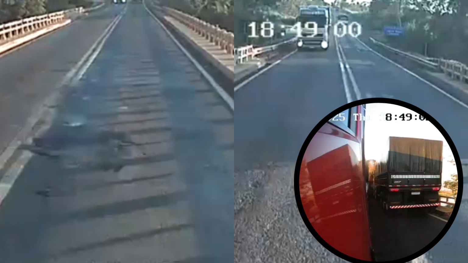 Imagem ilustrativa do acidente na ponte do Rio Iguatemi