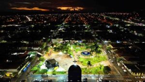 Praça de Aparecida do Taboado. Município anunciou abertuira de processo seletivo. (PMAT, Divulgação)