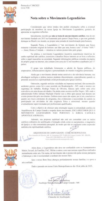pontos dos legendários que conflitam com católicos