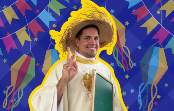 Padre convida fiéis para arraiá 'até não sei que horas' em Campo Grande