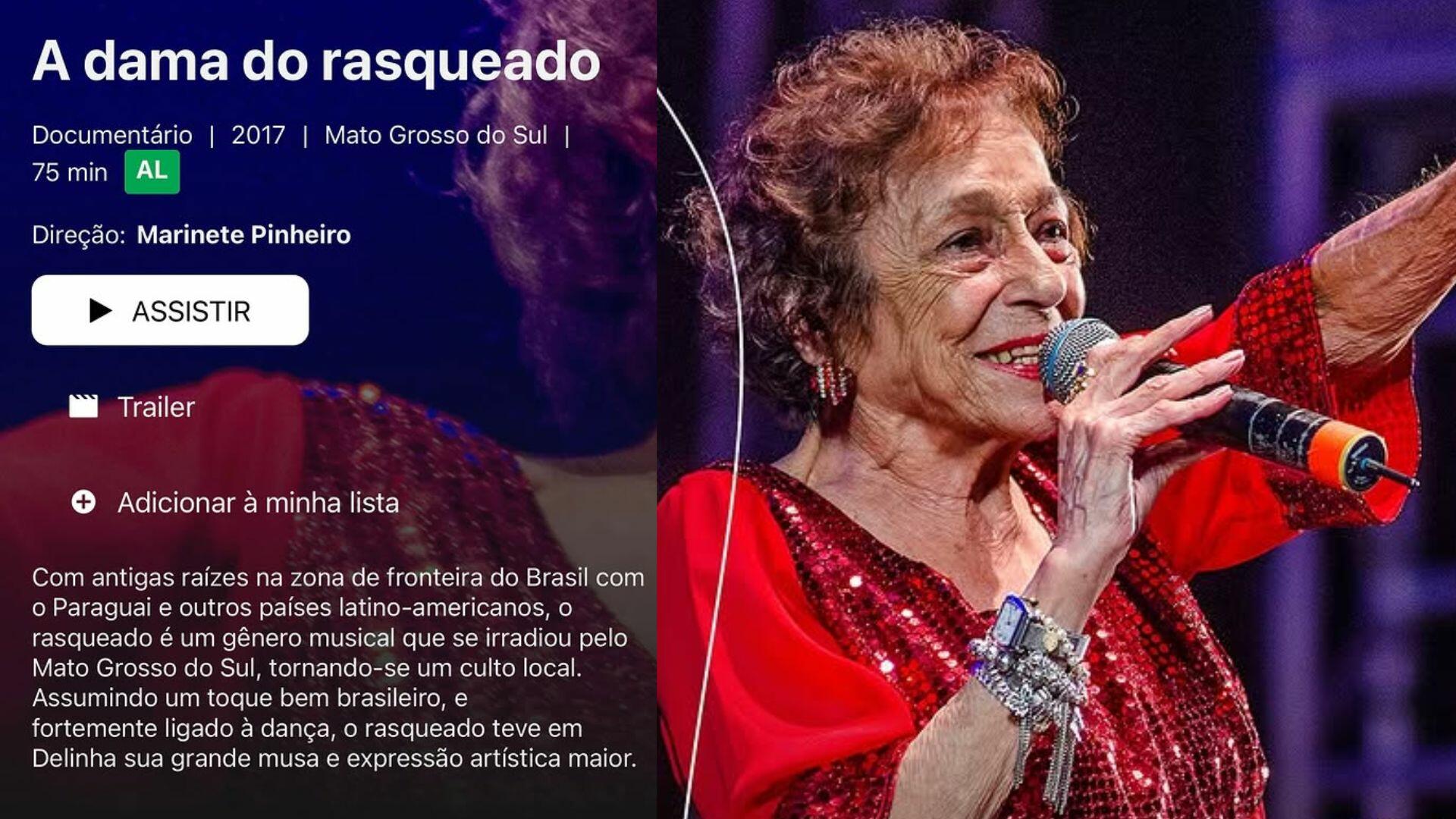 a dama do rasqueado filme de delinha em plataforma de streaming