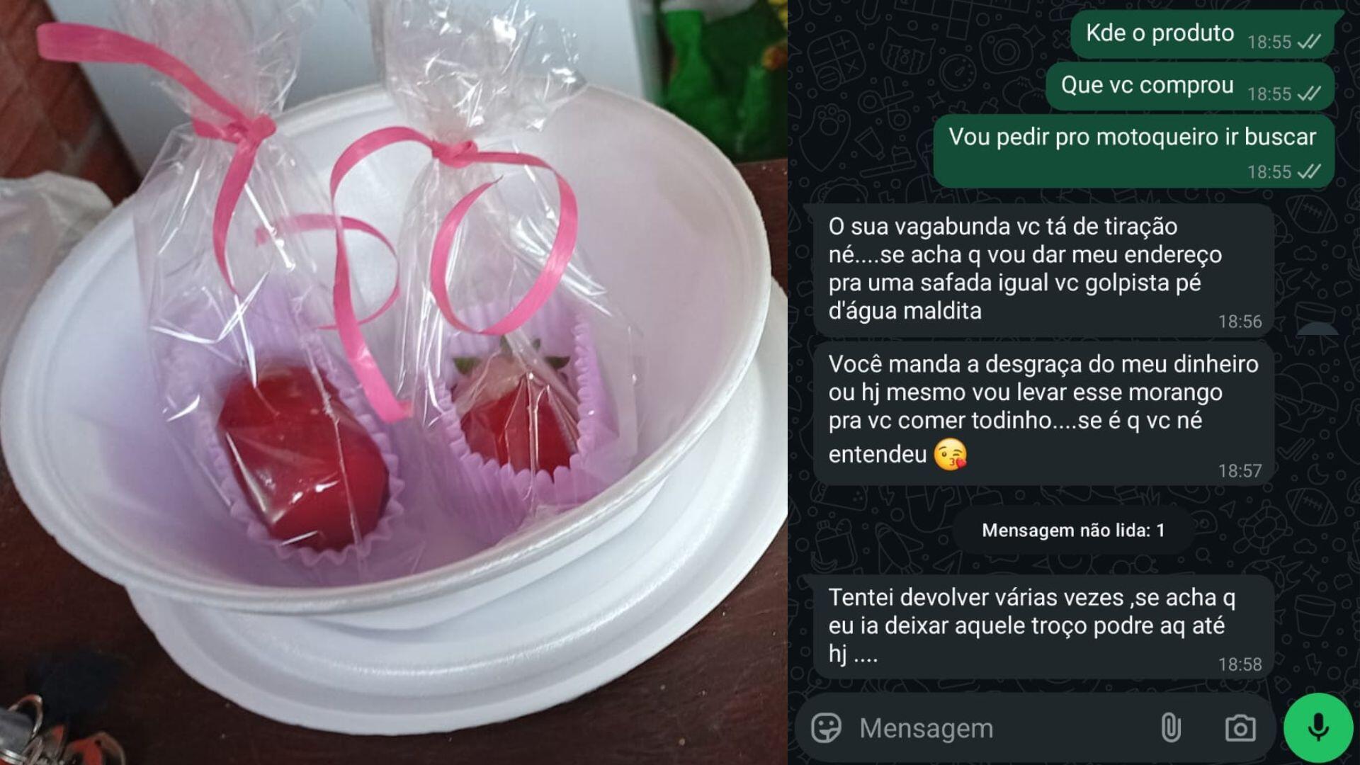 confeiteira cliente morango do amor