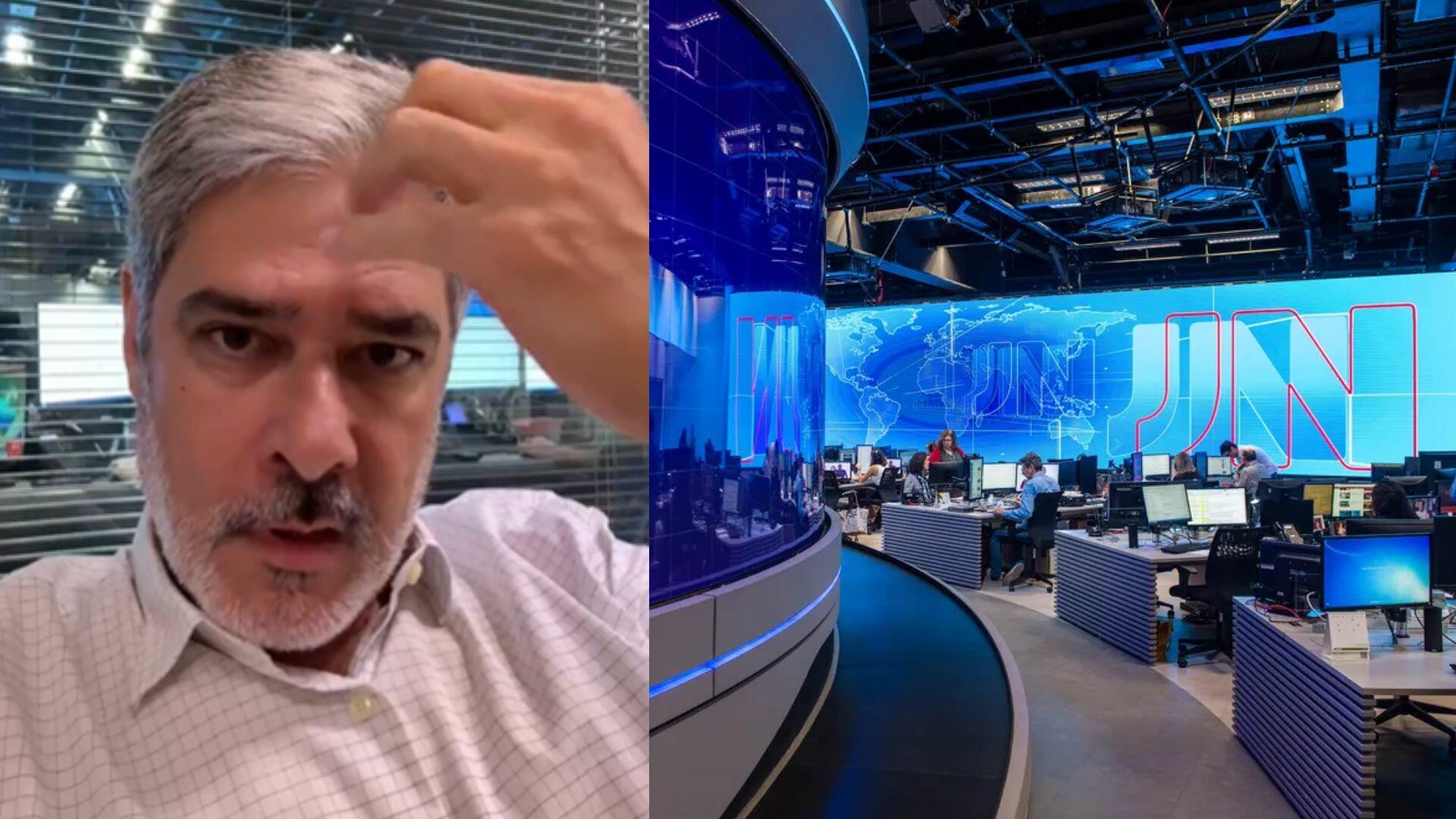 William Bonner e a redação do Jornal Nacional