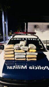 Drogas apreendidas durante fiscalização (Foto: Polícia Militar)