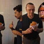 ALMIR SATER COME HAMBURGUER