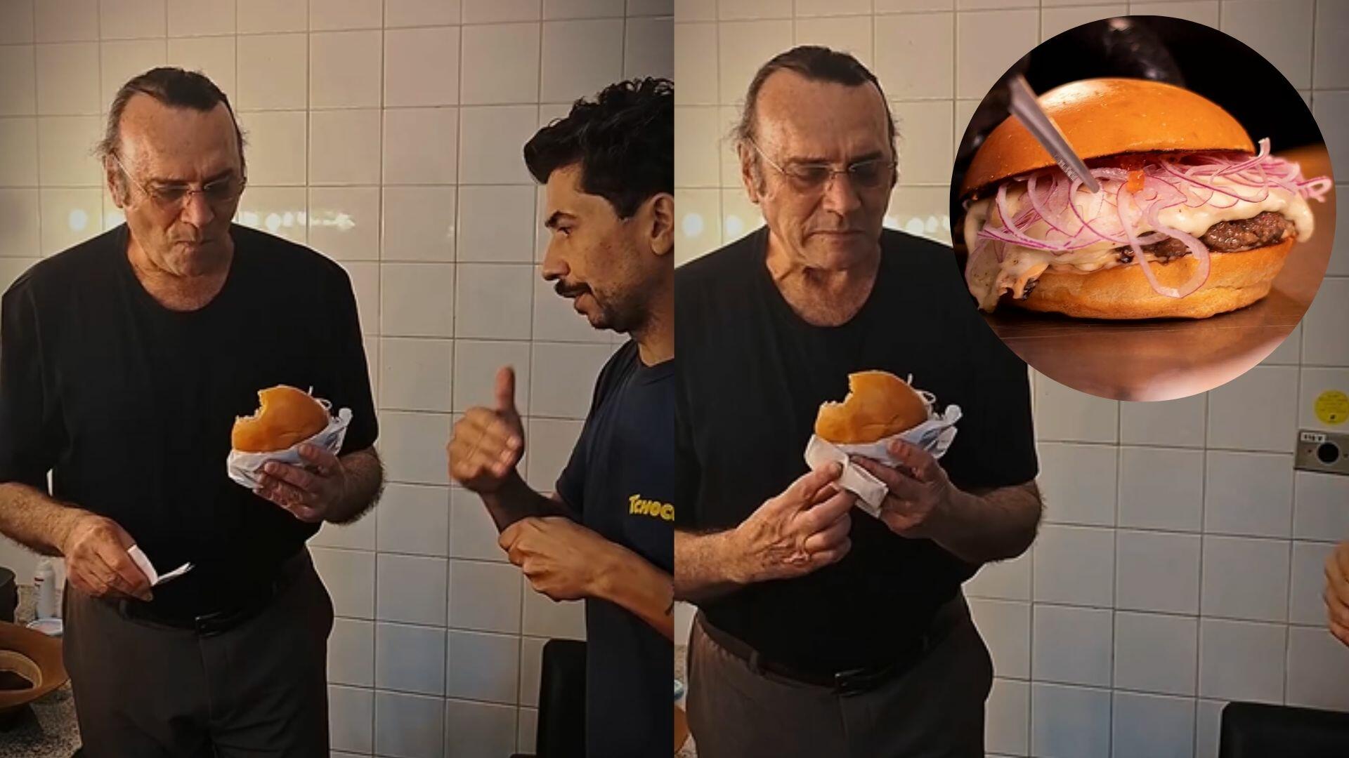 ALMIR SATER COME HAMBURGUER