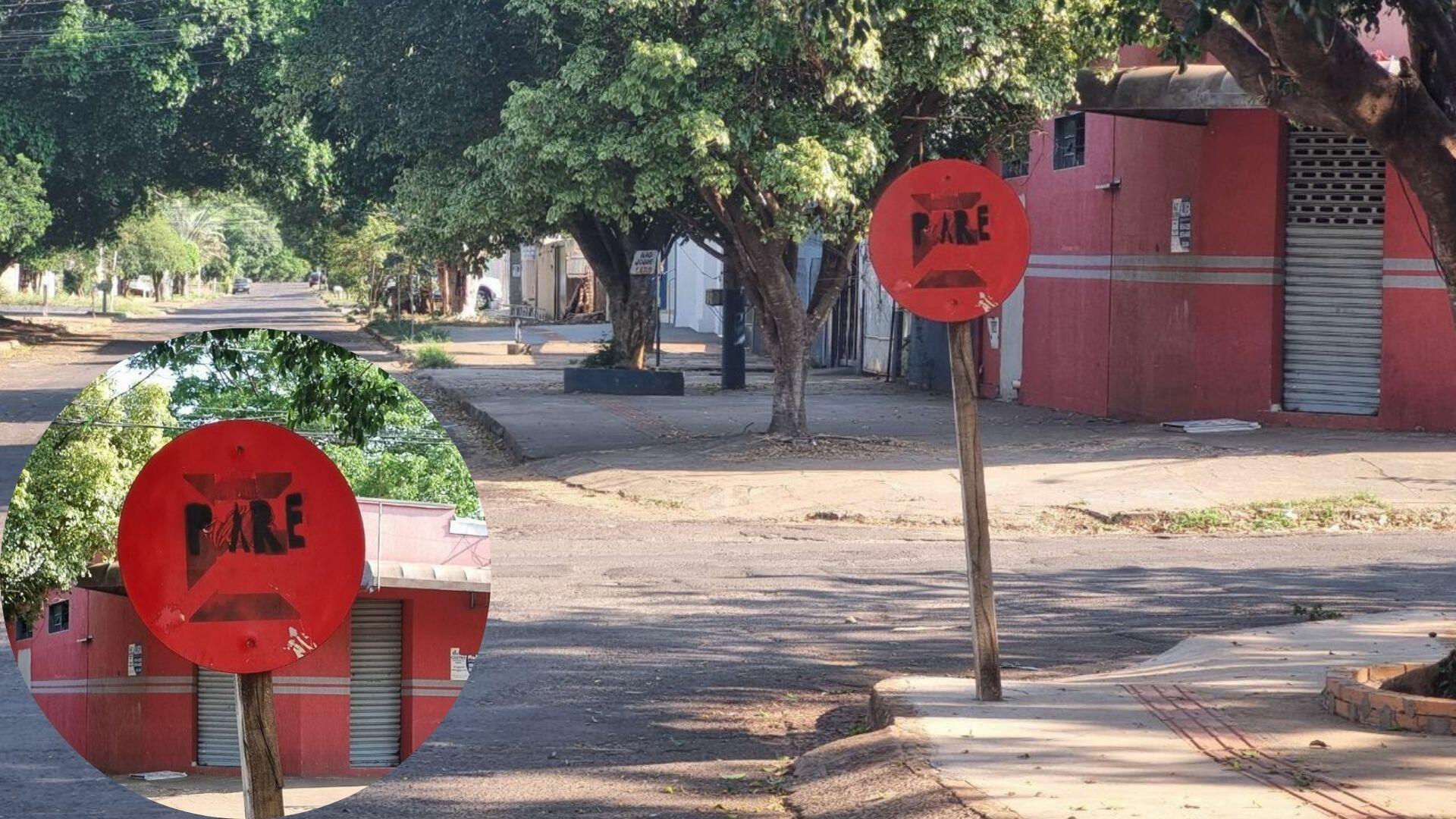 Moradores improvisaram a placa (Fala Povo)