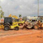Obras no Trevo Imbirussu