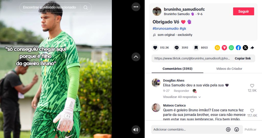 mae de eliza samudio perfil bruninho