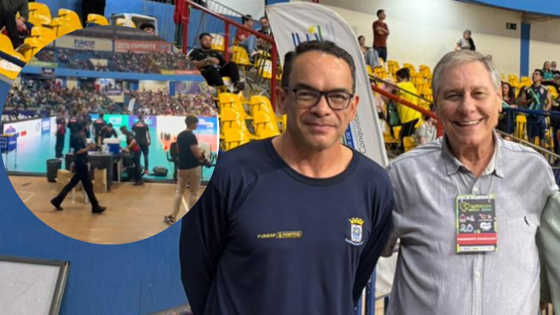presidentes funesp e federação de volei supercopa