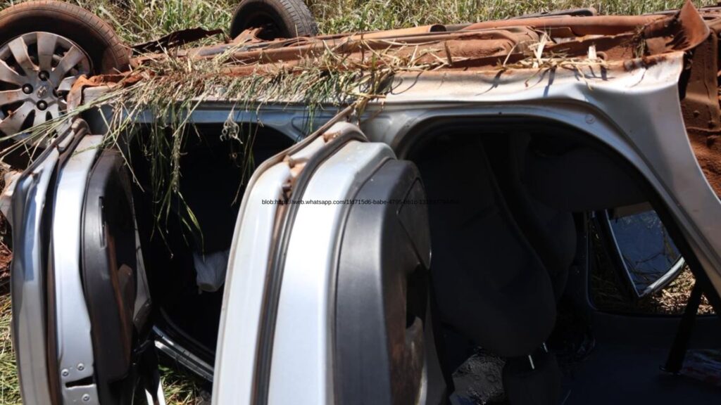 Acidente deixa mãe e filhos feridos após carro capotar na BR-262