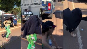 presa vira chacota ao cair em delegacia 2