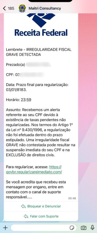 irregularidade grave prazo 
