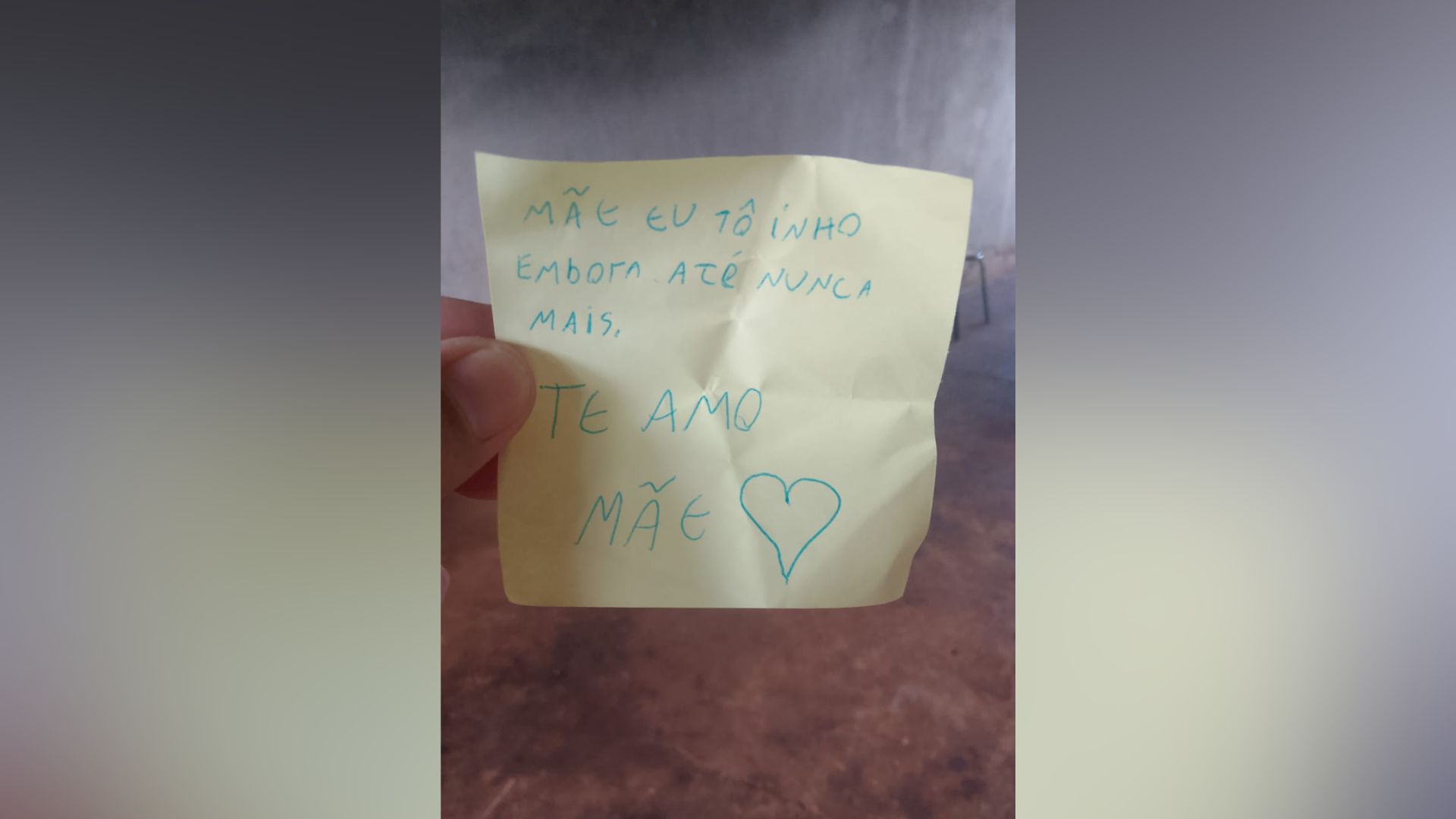 garota desaparece bilhete