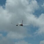 avião, decolar, aeroporto, viagem