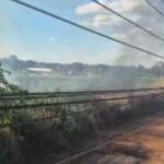 Incêndio atinge terreno e preocupa moradores no Rita Vieira: ‘Vai ser difícil apagar’