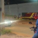 Homem em alto de torre na Avenida Guaicurus mobiliza bombeiros e polícia