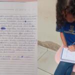 carta menina enaltecer mae