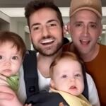 Thales, Paulo Gustavo e os meninos ainda bebês