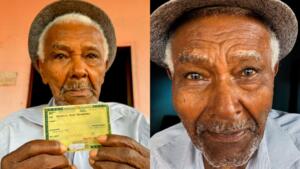 O idoso Antônio José Fernandes completa 114 anos neste sábado