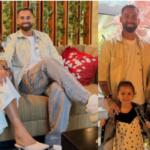 Lucas Trejo, a esposa e os dois filhos do casal