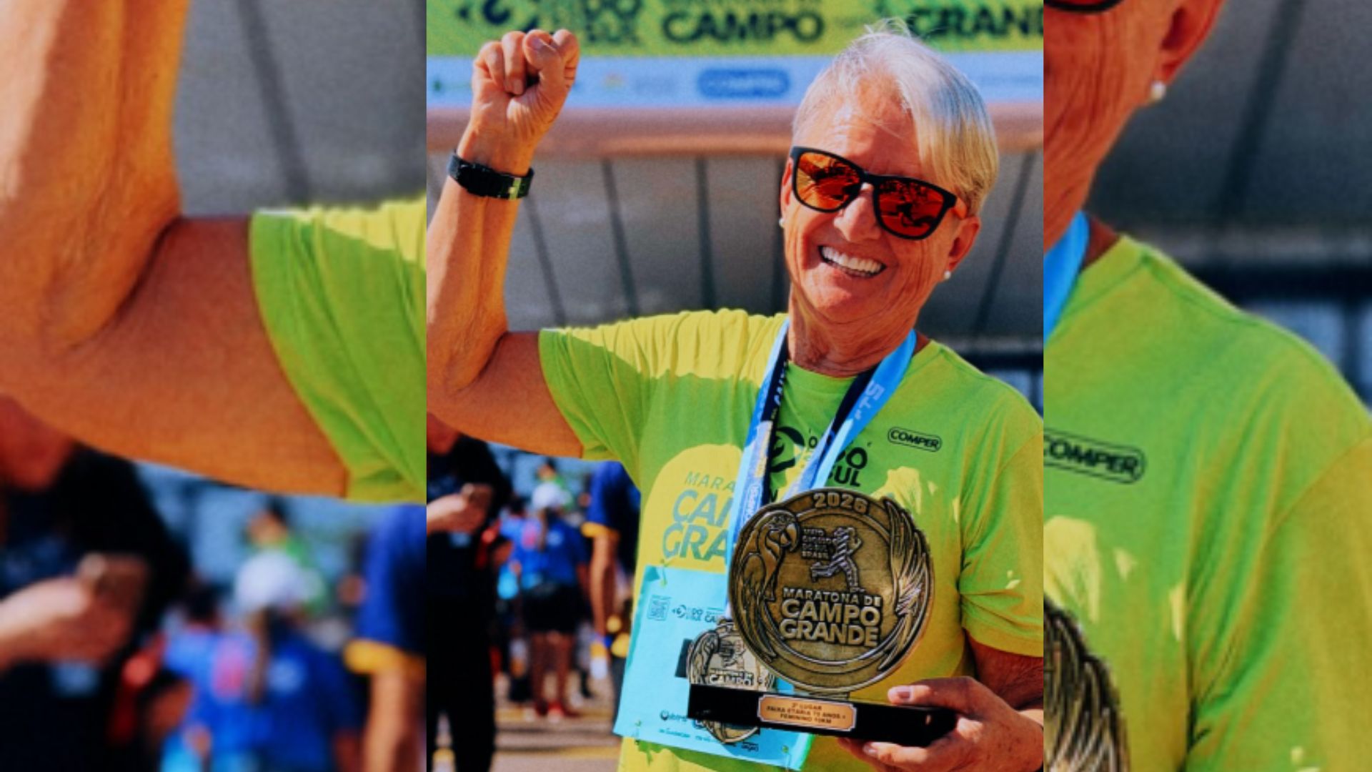No dia da corrida, a maratonista errou o local da largada, o que fez com que a corredora largasse um minuto atrasada