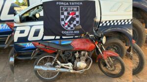 Moto possivelmente utilizada para tentar matar adolescente é encontrada abandonada em Coxim