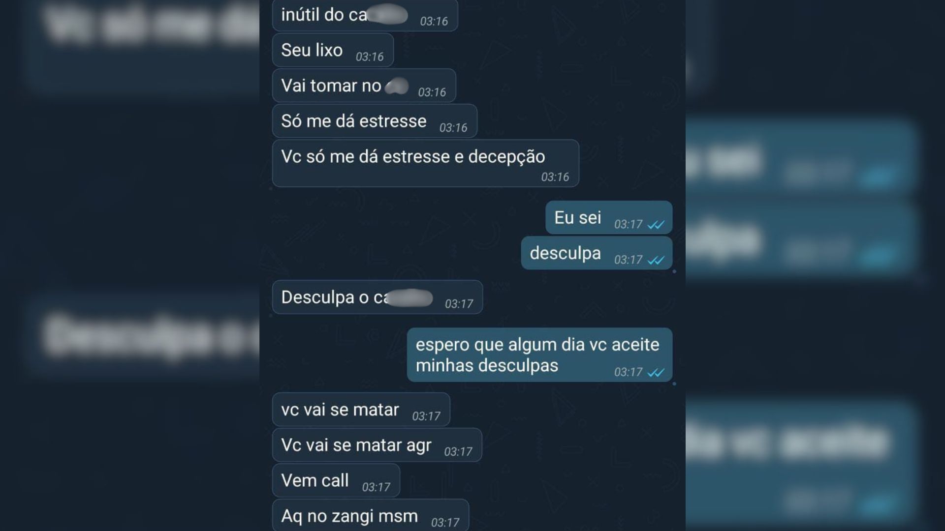 Prints mostram manipulação contra adolescente encontrada morta após desafio on-line Prints mostram manipulação contra adolescente encontrada morta após desafio on-line