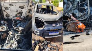 VÍDEO: Fiat Uno fica destruído após incêndio no Parque dos Novos Estados