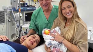 Nasce Dom, primeiro filho da sertaneja Lauana Prado com Tati Dias; veja fotos