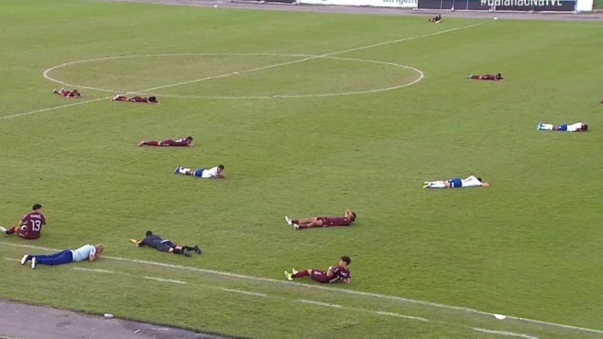 Enxame de abelhas invade estádio e faz jogo de futebol ser interrompido