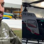 ‘Enquadro’ aéreo? Avião Brasileirinho chama atenção de helicóptero Águia em SP