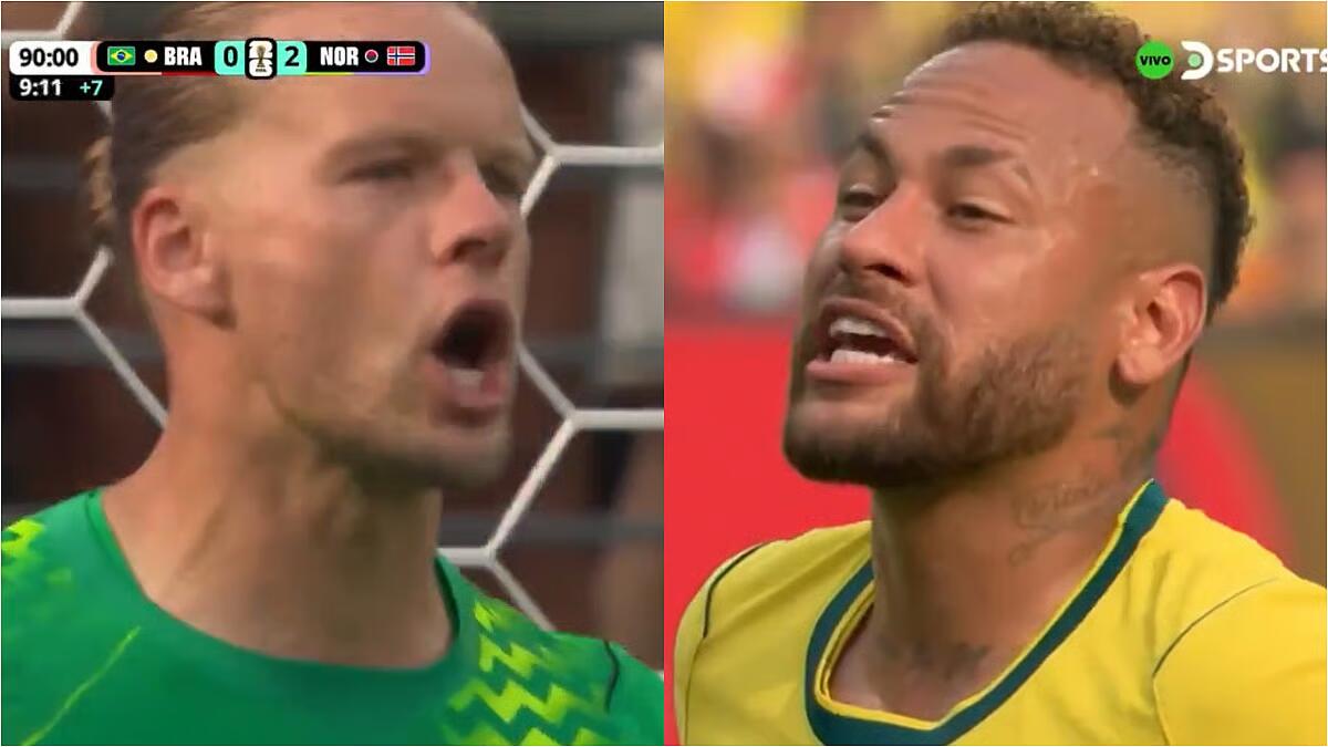 Neymar e Nyland bateram boca no jogo que eliminou Brasil da Copa. (Fotos: Reprodução, FIFA)