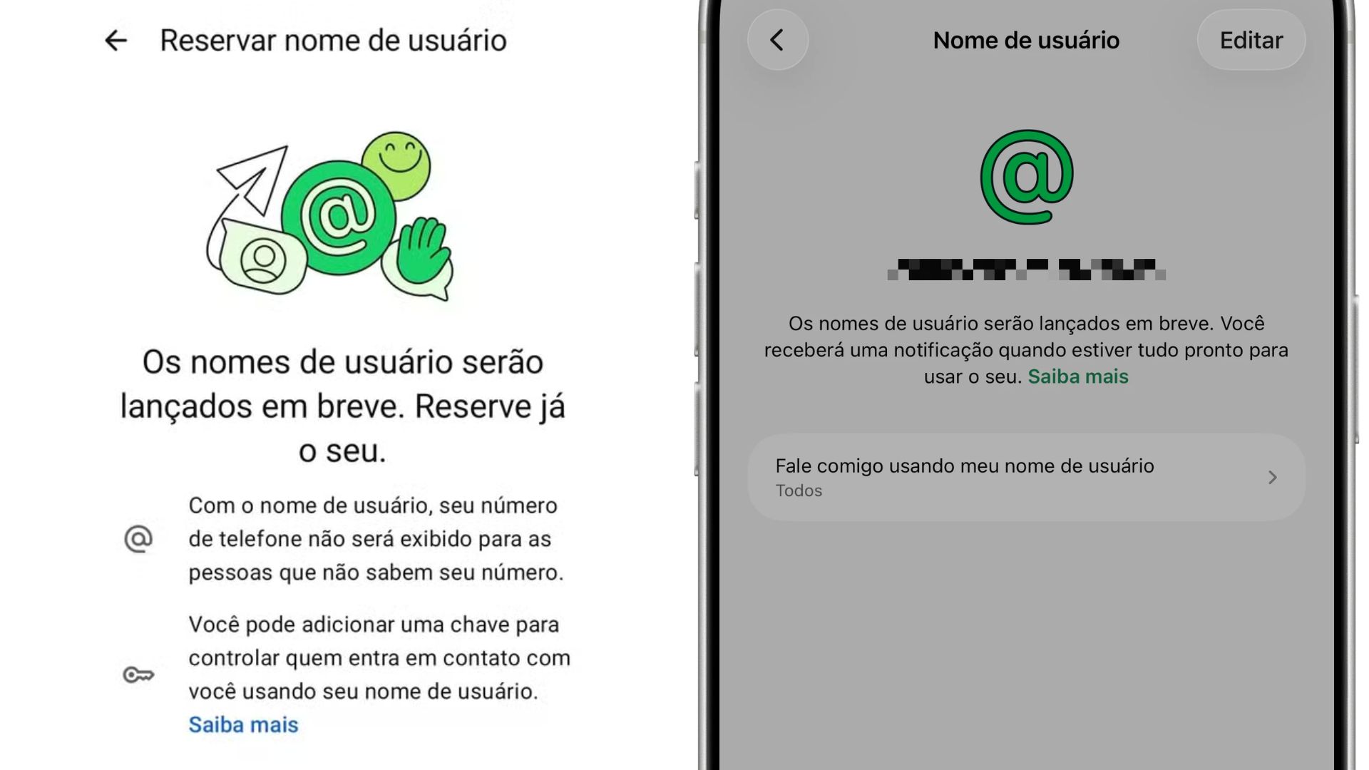 nome de usuario whatsapp