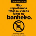 ‘Se tem placa, tem história’: academia avisa que não reposta stories do banheiro