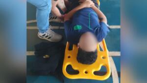 Aluno quebra a canela em escola e família denuncia recusa de socorro pelo Samu