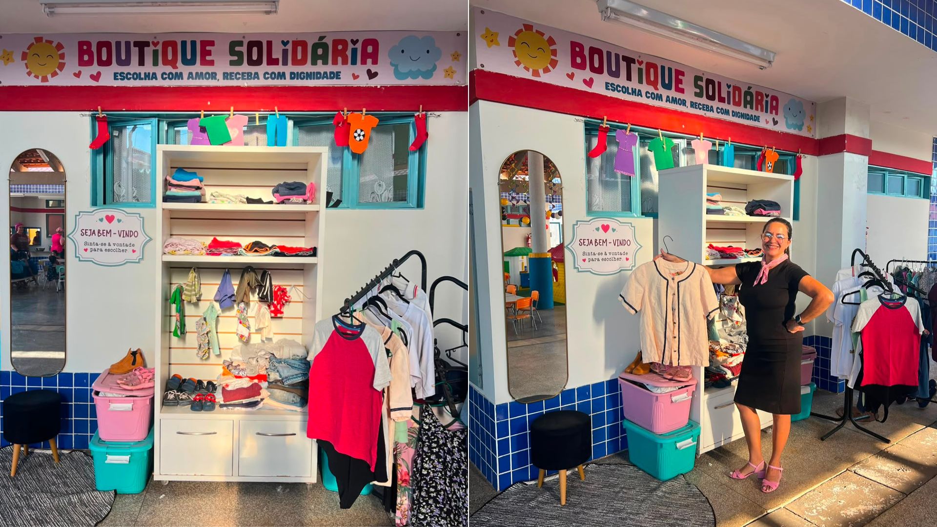 EMEI do São Conrado transforma campanha do agasalho em ‘Boutique Solidária’ permanente
