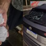 Granizo do tamanho de bolas de golfe destrói carros em Santa Catarina; confira imagens