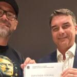 Ao lado de Flávio Bolsonaro, Pollon anuncia buscar reeleição na Câmara dos Deputados