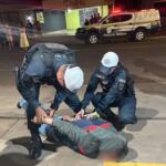 Bêbado, motorista de Hilux foi amarrado antes da chegada da polícia após tentar fugir