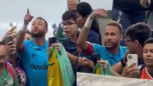 VÍDEO: Neymar provoca torcedor após vitória do Santos contra o Remo: ‘É pra tua mulher’