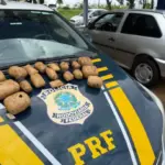 Motorista é preso com 5,4 kg de haxixe escondidos em carro na BR-158