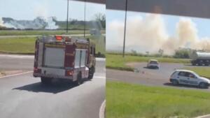 VÍDEO: Incêndio atinge área de mata próxima ao Jardim Noroeste em Campo Grande